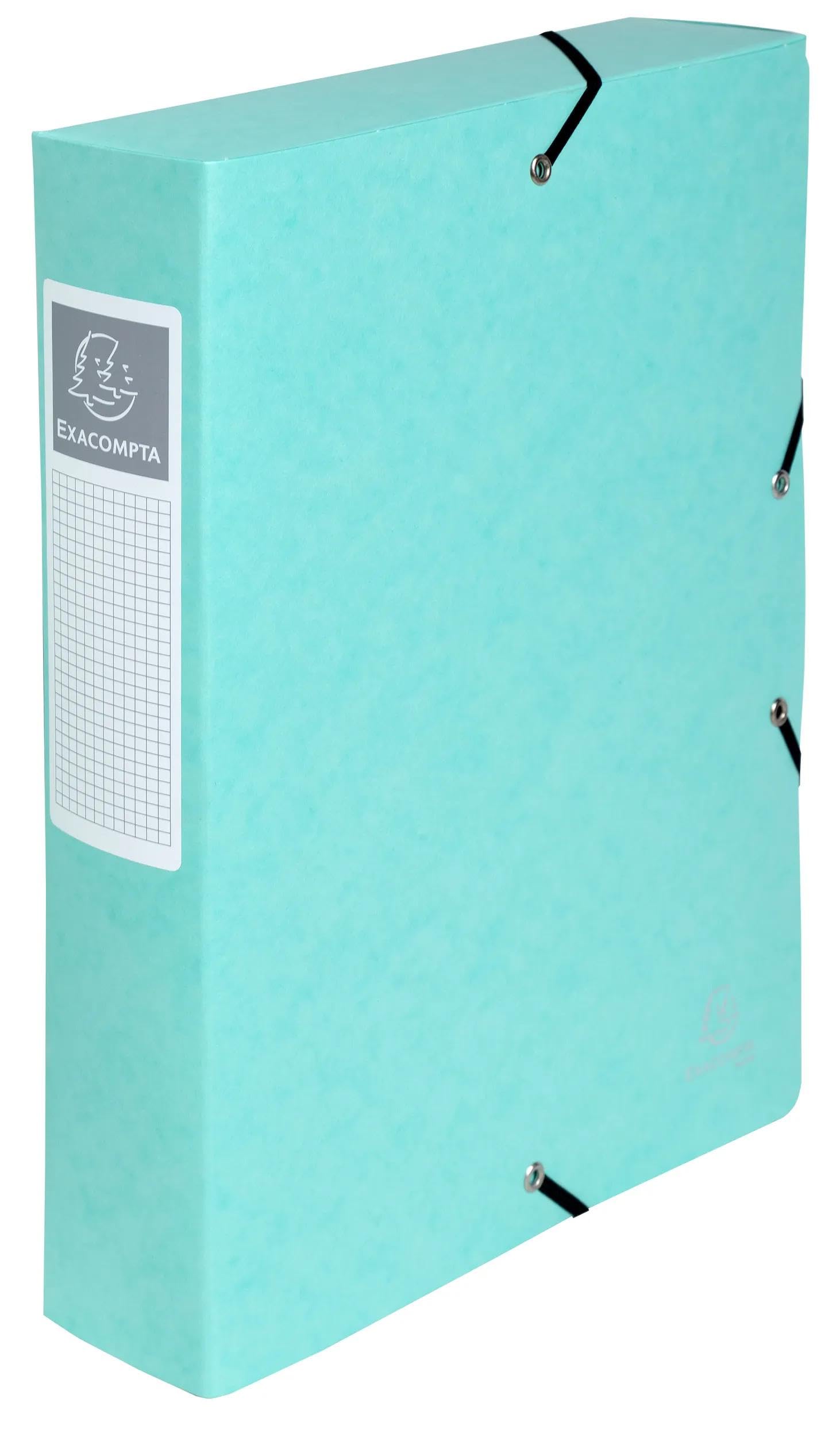 Exacompta - Rif. 59570E - 8 scatole per documenti Aquarello, dorso 6 cm, in carta lucida 600 g/m2, dimensioni 25 x 33 cm, per documenti A4, consegnate montate