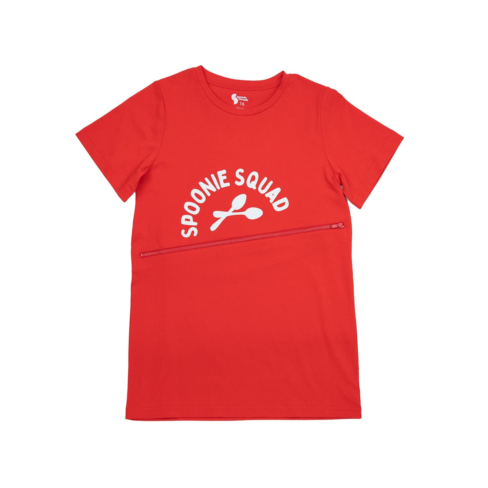 Spoonie Squad G-Tube Zip Shirt 18 / Red Spoonie Squad