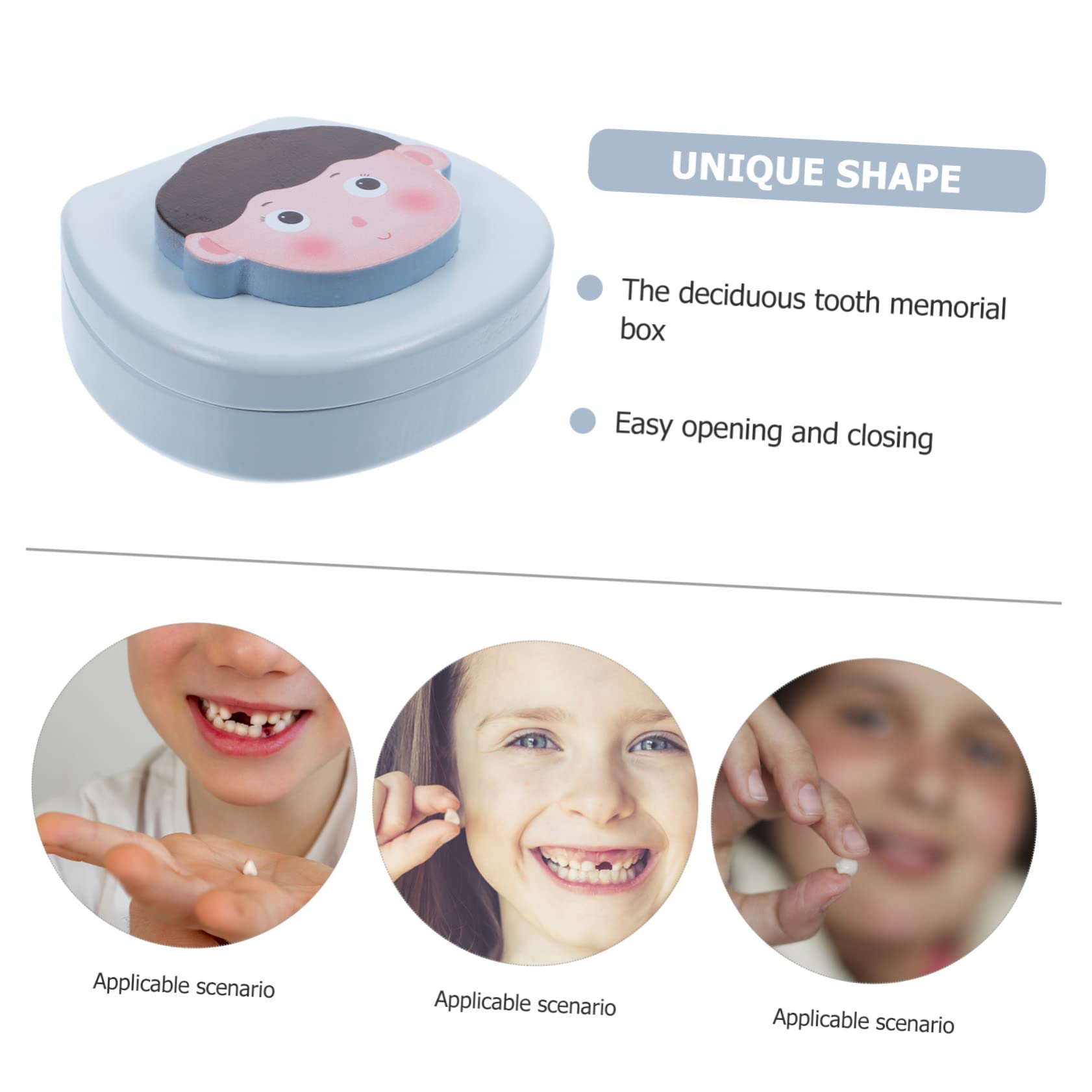 Caja de Madera para Dientes de Leche de Niños, Recuerdo | 1 Juego, Cierre Fácil de Abrir y Cerrar, Resistente al Desgaste, para Guardar Piezas Infantiles