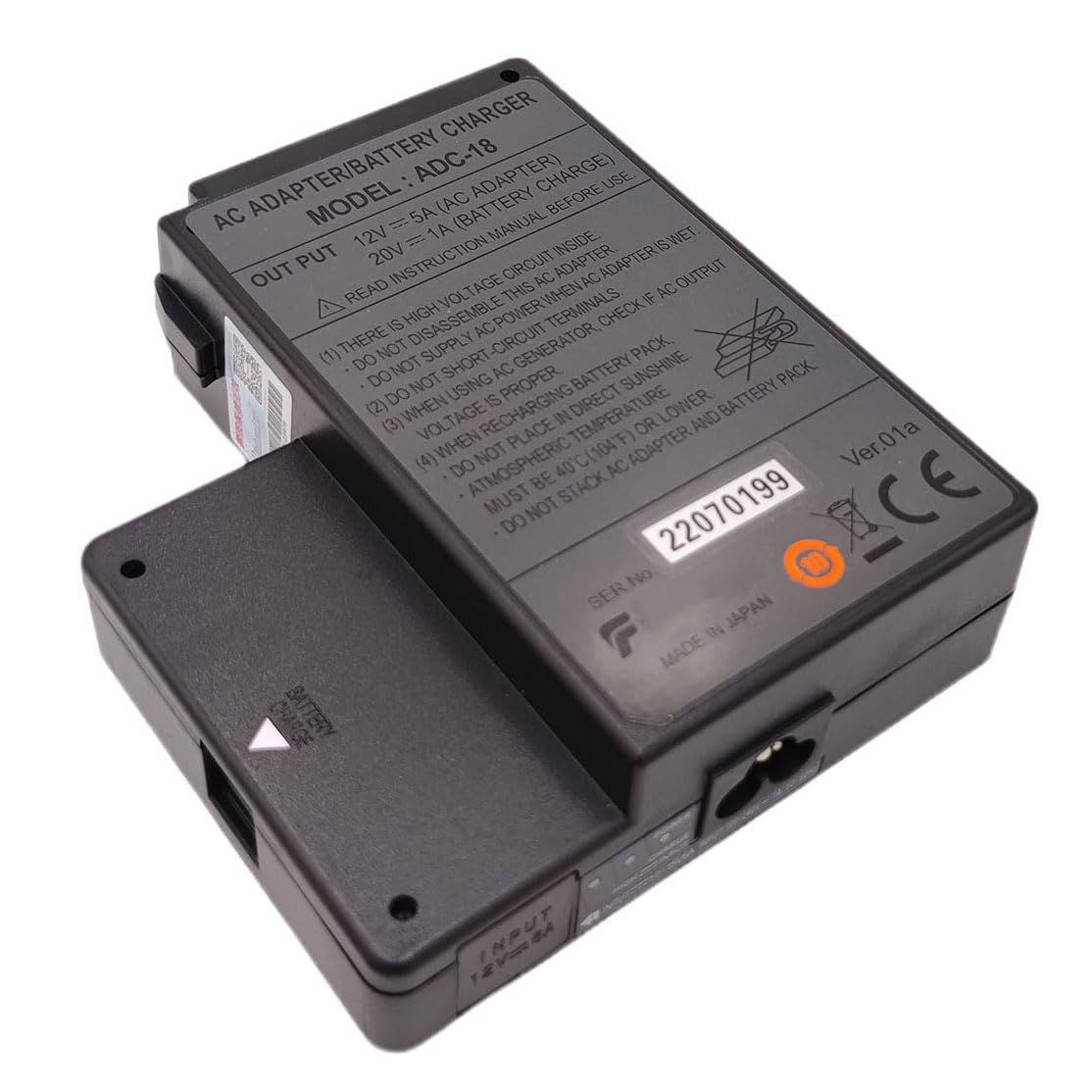 AC Adapter Battery Charger ADC-18 for Fujikura FSM-70S FSM-70S+ FSM-80S FSM-80C FSM-70R FSM-70R+ Fusion Splicer