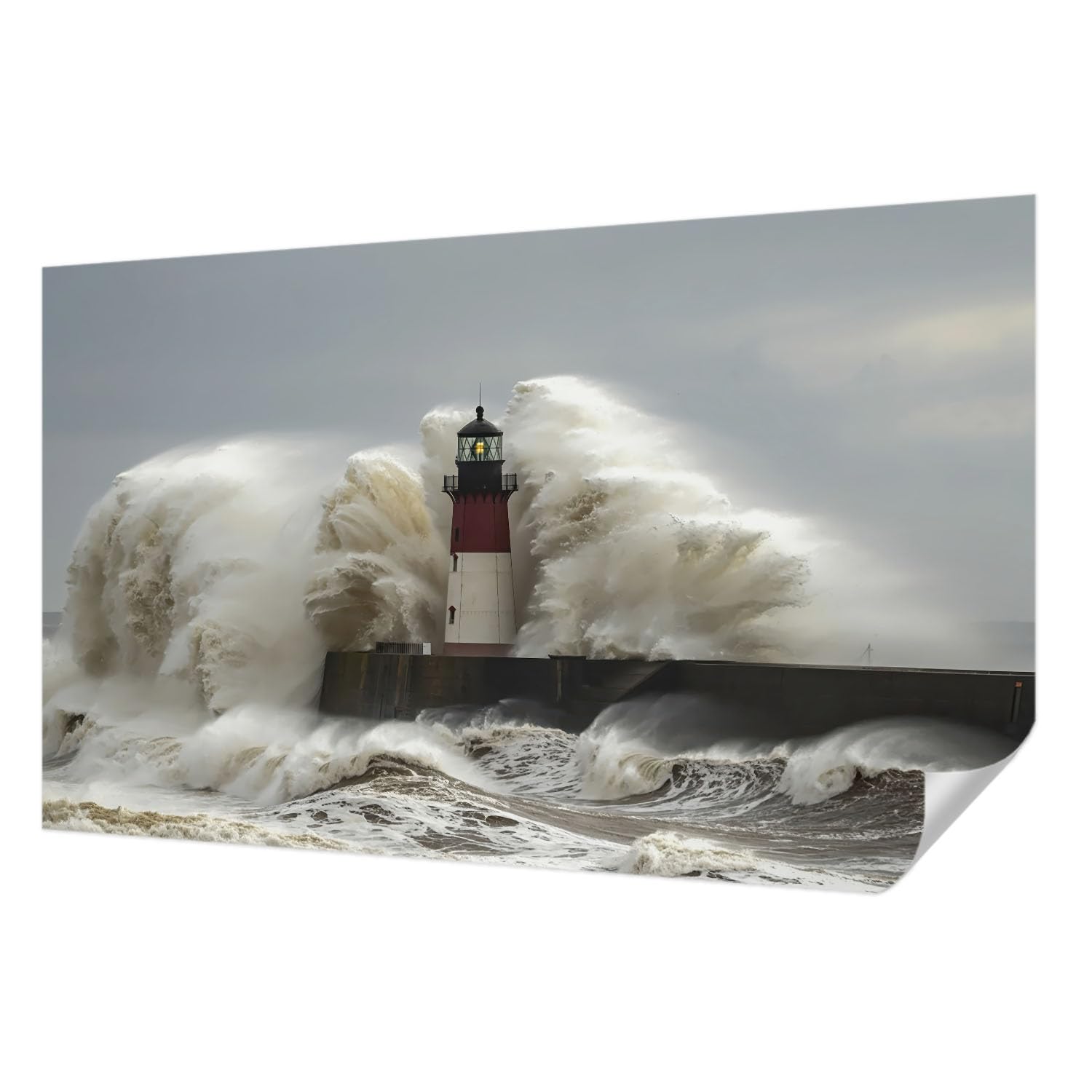 Décor Mural Adhésif vagues de la mer pour habiller un grand mur de chambre