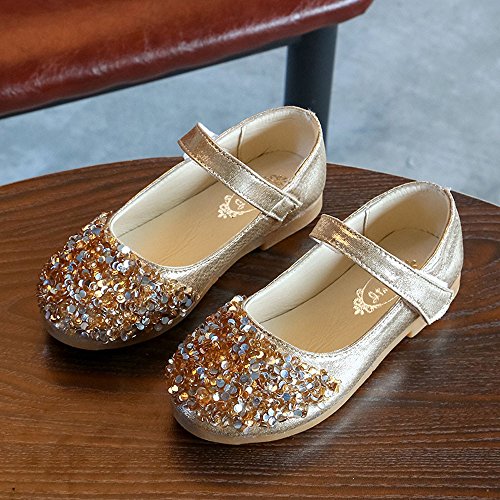 Toddler Shoes Baby Girls Rhinestone Dress Shoes Glitter Mary Jane Kids Princess Shoes Low Heels for Party Wedding2