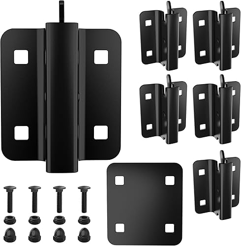 6 piezas de conector E-Track con placas cuadradas, conector de accesorio E-Track de acero de montaje en perno para remolques, conector de sujeción