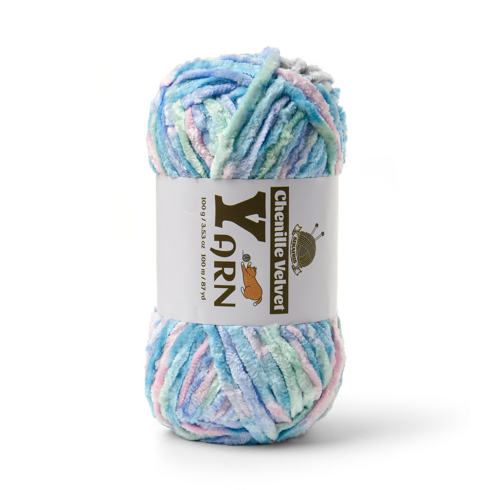 Chenille Crochet Candyfloss Yarn 1 Pack