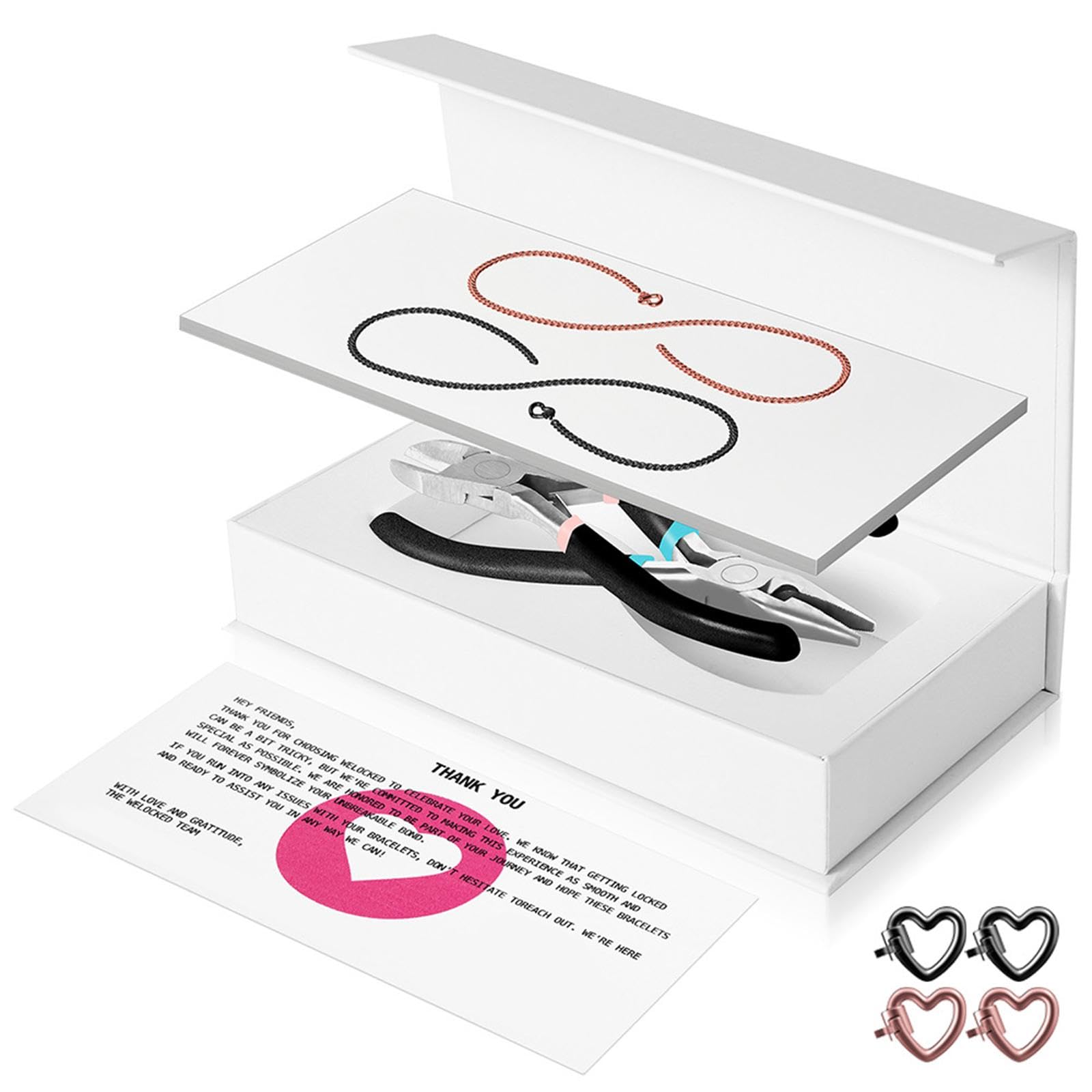 LOVIVER Permanentes Armband Set, Geschenke, Romantische Mode, DIY Armband, Gesperrt, Armbandherstellung für Jahrestag, Party, Geburtstag, Erntedankfest