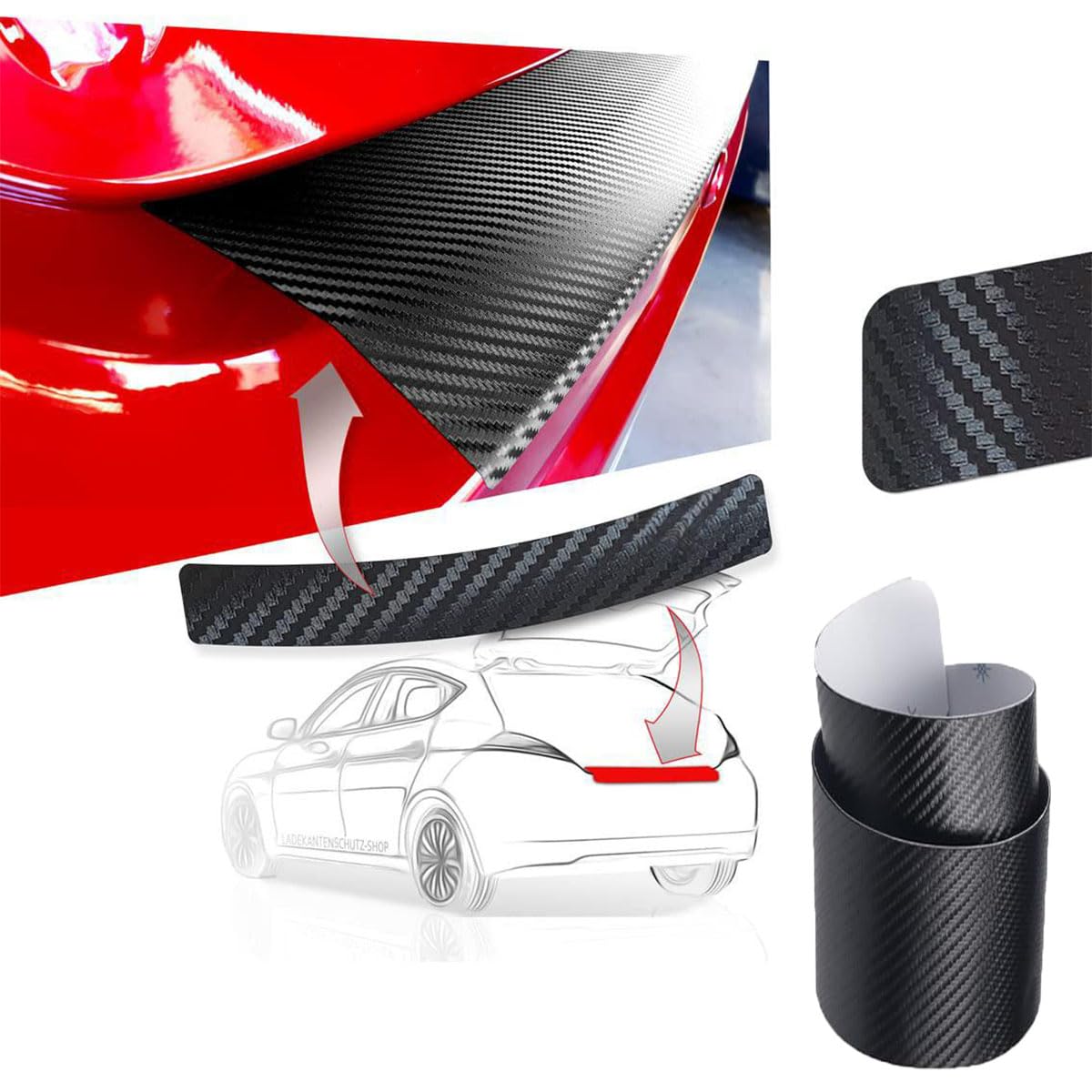 Autocollant De Protection De Pare-chocs Arrière De Cofe De Voiture En Fiber De Carbone, Plaque De Seuil Pour BMW F20 F21 F31 G31 F11 E61 E60 X1 F48 X2 F39 X3 G01