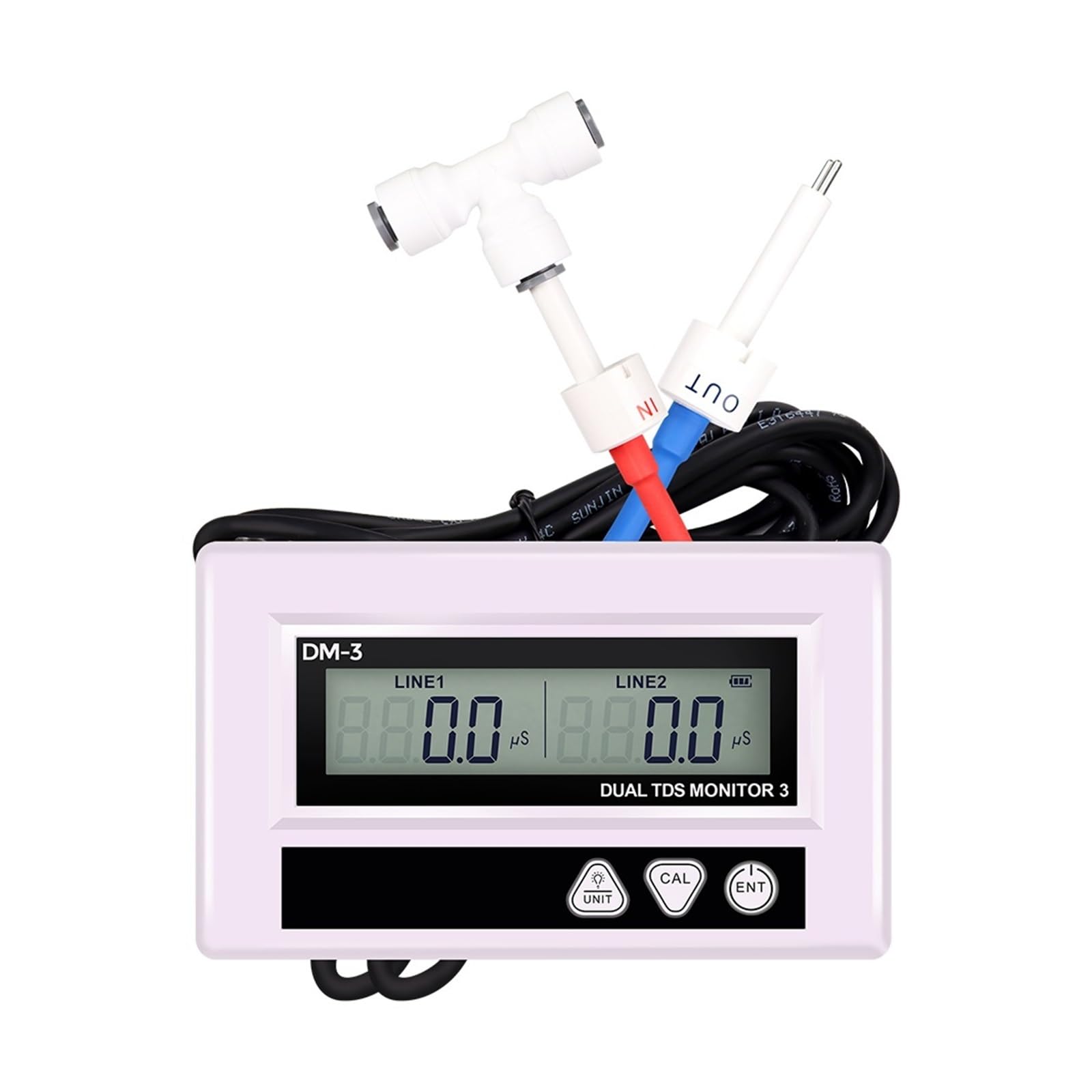 Medidor de agua TDS EC, sonda dual, Detector en línea, entrada/salida, Monitor Digital calidad del,Alta precisión