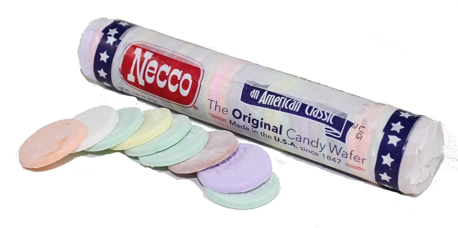 Necco Wafers Original Flavored Hard Candy Rolls - Bundle Packs (2 Ounce (Pack of 24), Original)