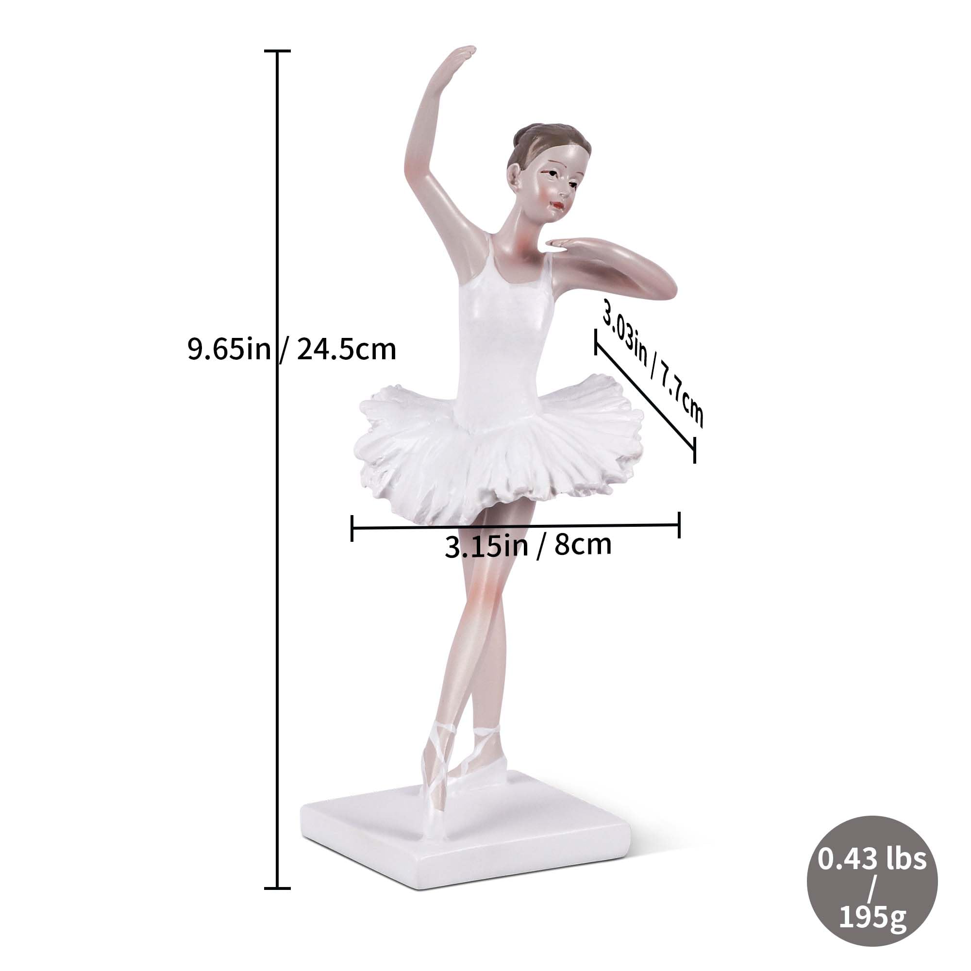 Goetland Ballerina Statue Ballet Girl Dancer Figurine Sculpture Shelf Home Decor Table Centerpieces Handmade Inspirational Gift for Girls Women Daughters - Image 2