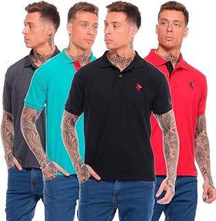 Kit 06 Camisa Masculina Gola Polo Piquet Algodão