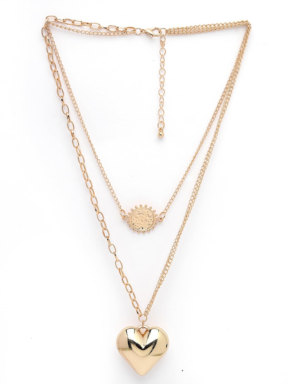 Scintillare By Sukkhi Eye-Catchy Gold Plated Heart Shaped & Multilayered Pendant Necklace for Women & Girls |Birthday Gift for girls & women Anniversary Gift for Wife|Valentine Gifts|N106590 (B0CQFW56ZT) Amazon Price History, Amazon Price Tracker