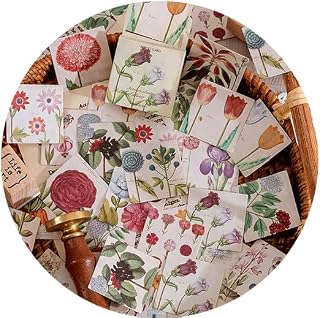 46pcs Lovely Flower Sticker Set_Decorative Assorted Flower Stickers, Journal Stickers, Planner Stickers, Scrapbooking, Art Craft, Envelope Seal, Gift Package, Diary, Album