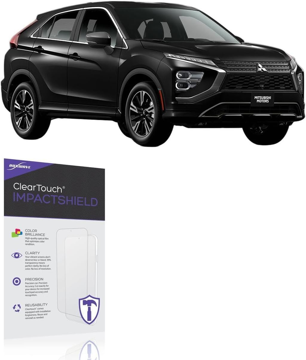 BoxWave Screen Protector Compatible with Mitsubishi 2025 Eclipse Cross Display (8 in) - ClearTouch ImpactShield (2-Pack), Impenetrable Screen Protector Flexible Film