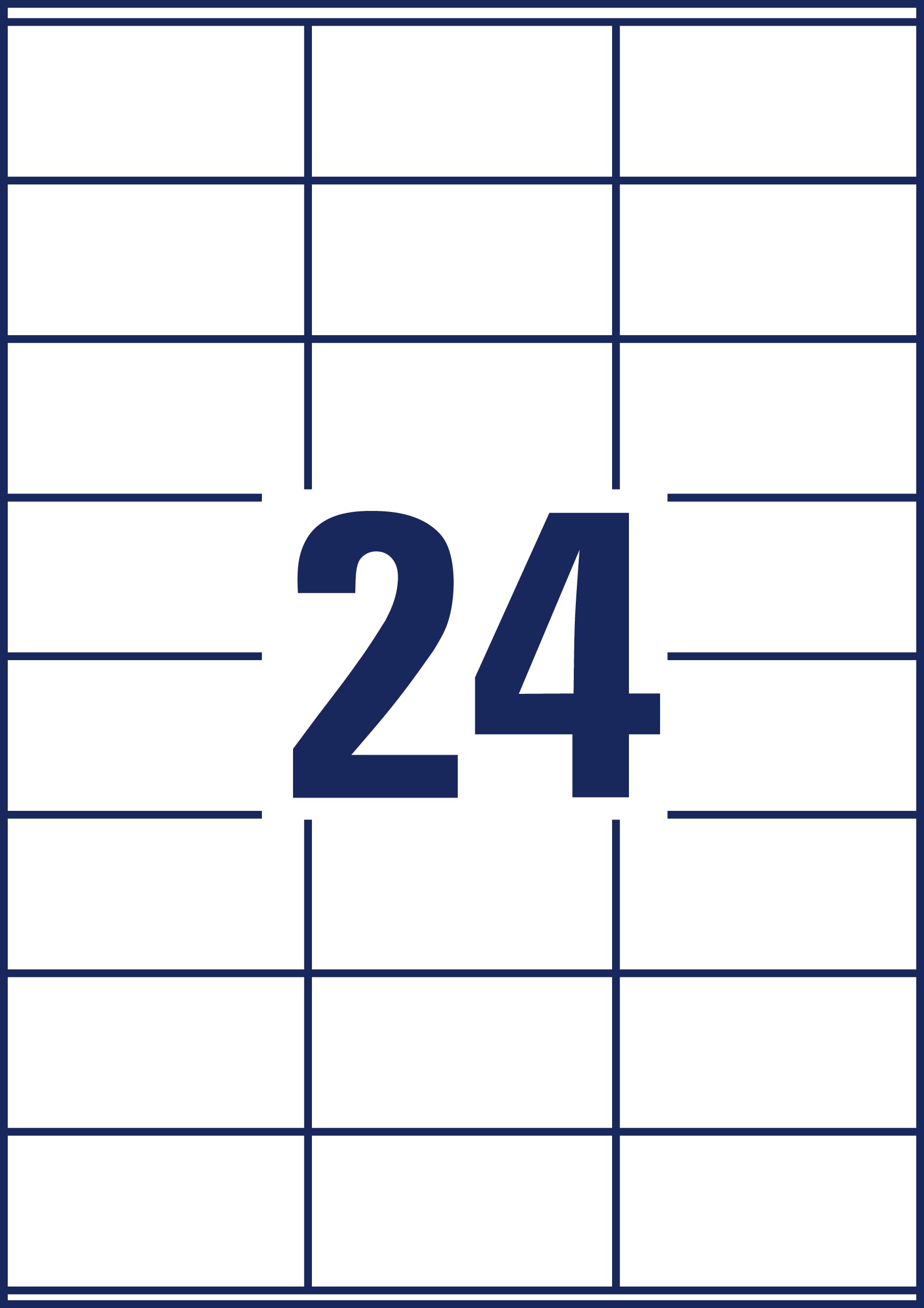 AVERY Zweckform 3475 Adressaufkleber 70x36mm A4 Papier matt selbstklebend 2400 Etiketten 100 Blatt weiß