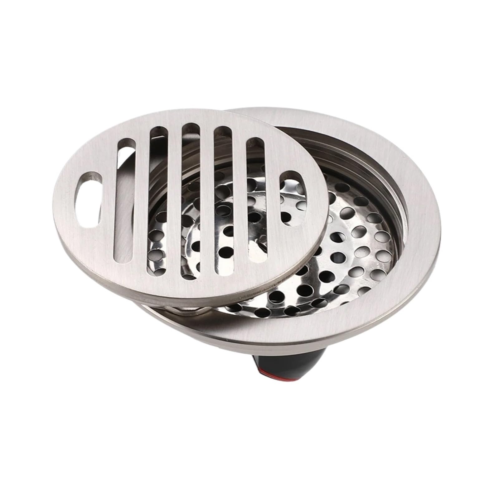 Floor Drain, Round Silver 304 Stainless Steel Deodorant Strainer Cover