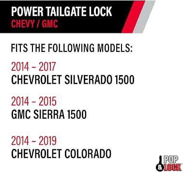 Pop & Lock Power Tailgate Lock for Chevrolet Silverado 1500, GMC Sierra 1500 & 2500 (PL8140)