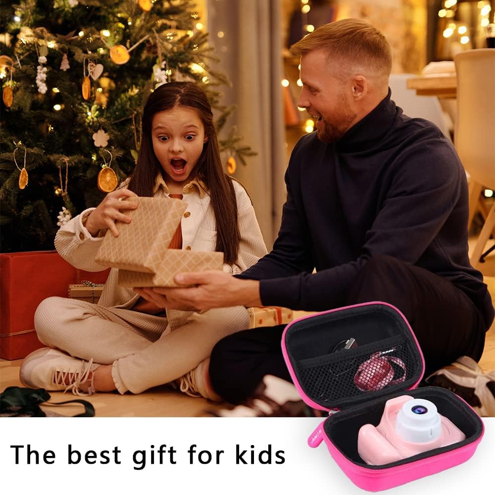 Leayjeen Kids Camera Case Compatible with Seckton/GKTZ/VATENIC/OZMI/PROGRACE/Nine Cube/Rindol/LC-dolida/Desuccus and More Digital Kid Camera Toy Gift (Case Only) (Pink) : Everything Else