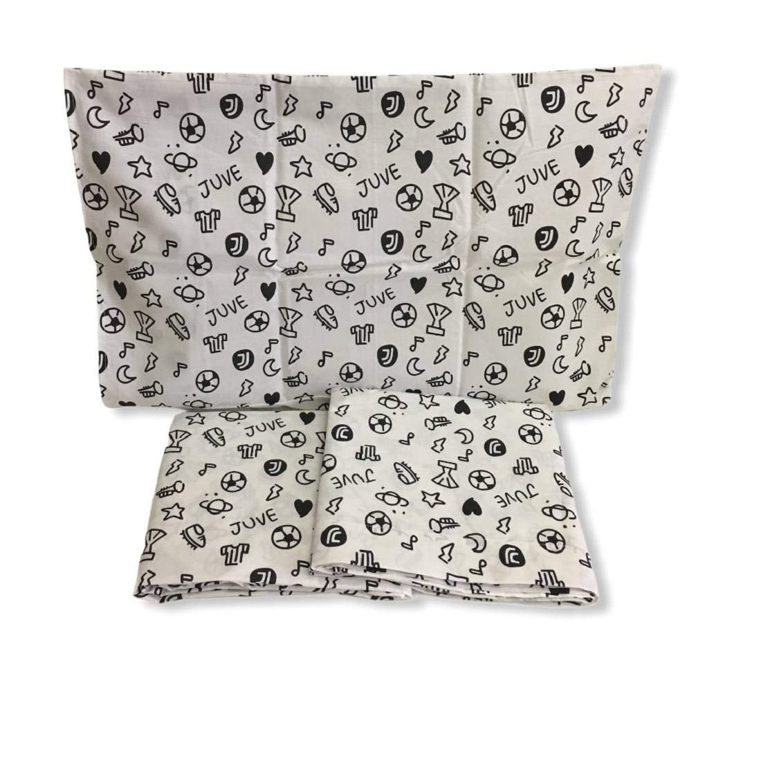 HERMET Completo Letto Juventus Baby Cotone - Prodotto Ufficiale - in Scatola Regalo