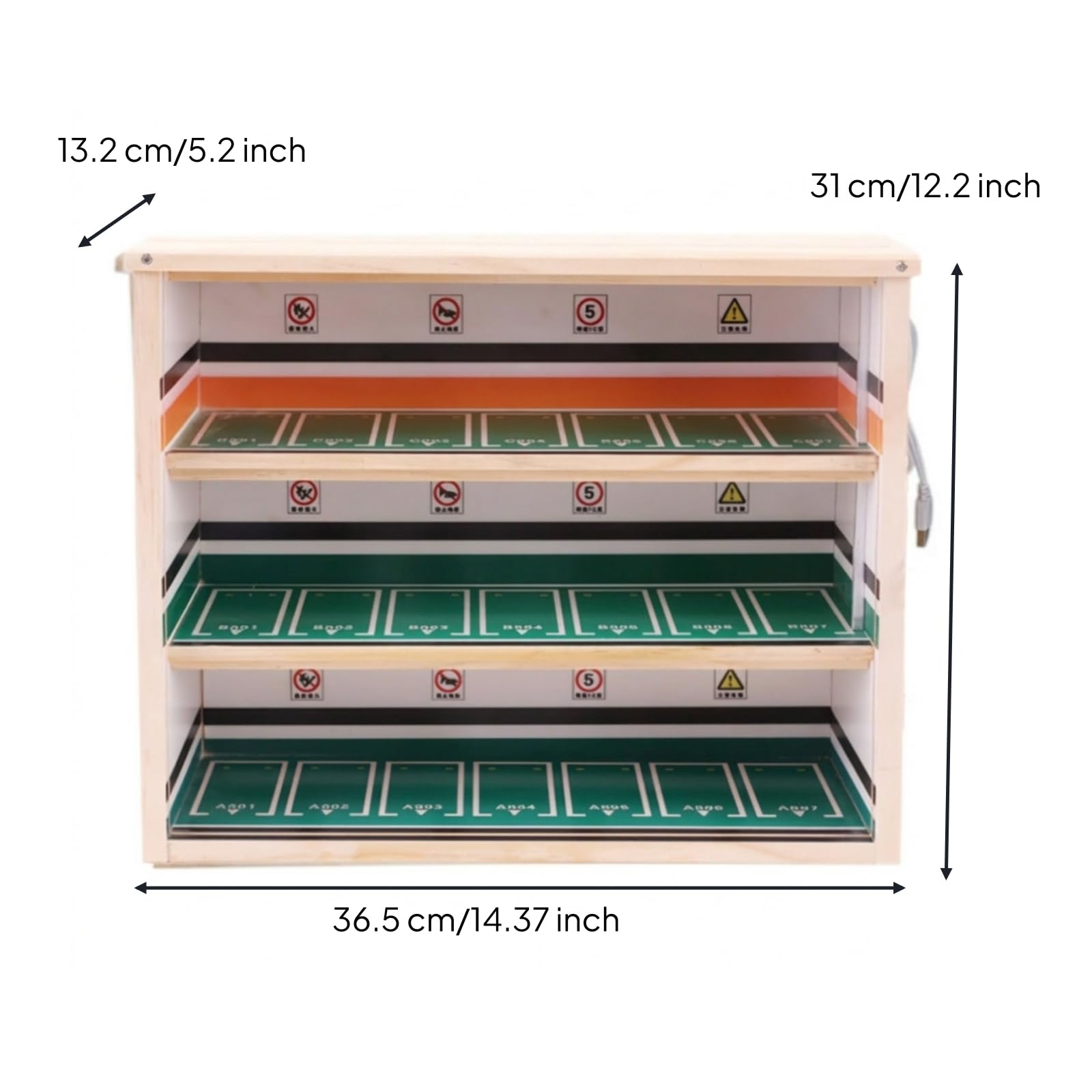 Colcolo Fahrzeug Vitrine Modellauto Display , Reguläre Version Mit 21 Parkplätzen Auf DREI Ebenen Für Ca. 8 cm Große Automodelle
