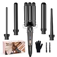 BESTOPE PRO Ferro arricciacapelli 3 fusti di ferro ondulato 5 in 1