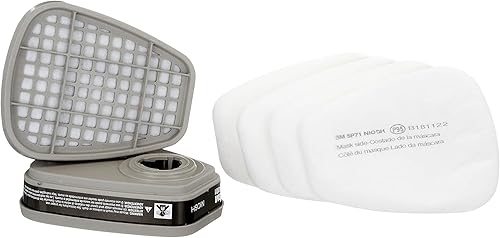 Miniatura 3 de 3M Kit de suministro de rendimiento, contiene 1 par de cartuchos y 2 pares de filtros P95, cartuchos de repuesto para 3M serie 6000, para proyectos