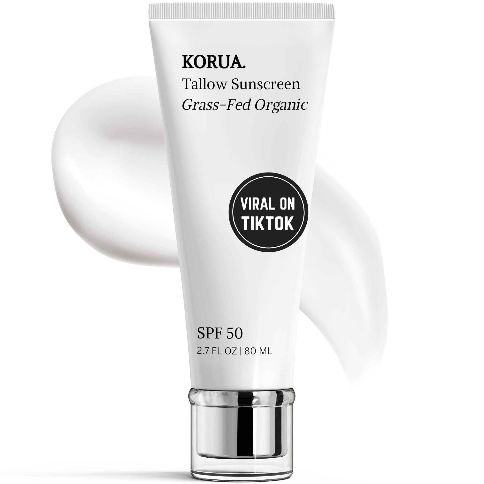 Korua Grass Fed Tallow Sunscreen 80ML with Non Nano Zinc Oxide 25