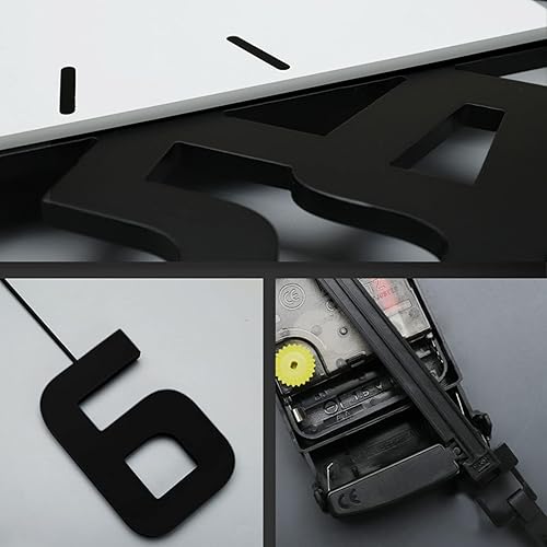 Miniatura 3 de YIYIBYUS Reloj de pared silencioso de péndulo grande y moderno con superficie de espejo, reloj de pared moderno sin marco, reloj de pared grande 3D,