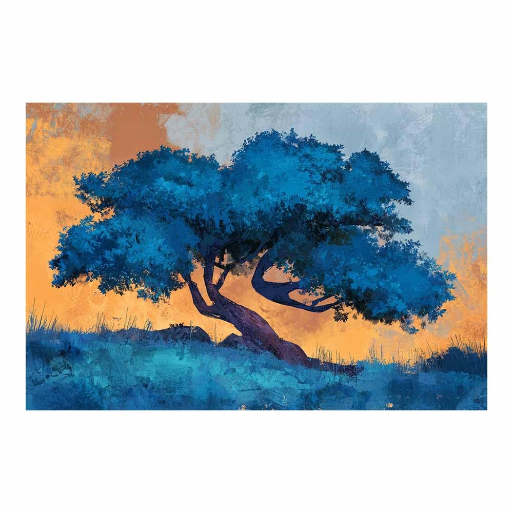 DMZPKZB Tree Of Life Large Wall Art Vintage Rooted Tree Colorful Canvas Art Prints,Abstract Painting,Scenery Wall Decor,For Gallery,Bedroom,Living Room And Hotel(Multicolor)-50x70cm Unframed