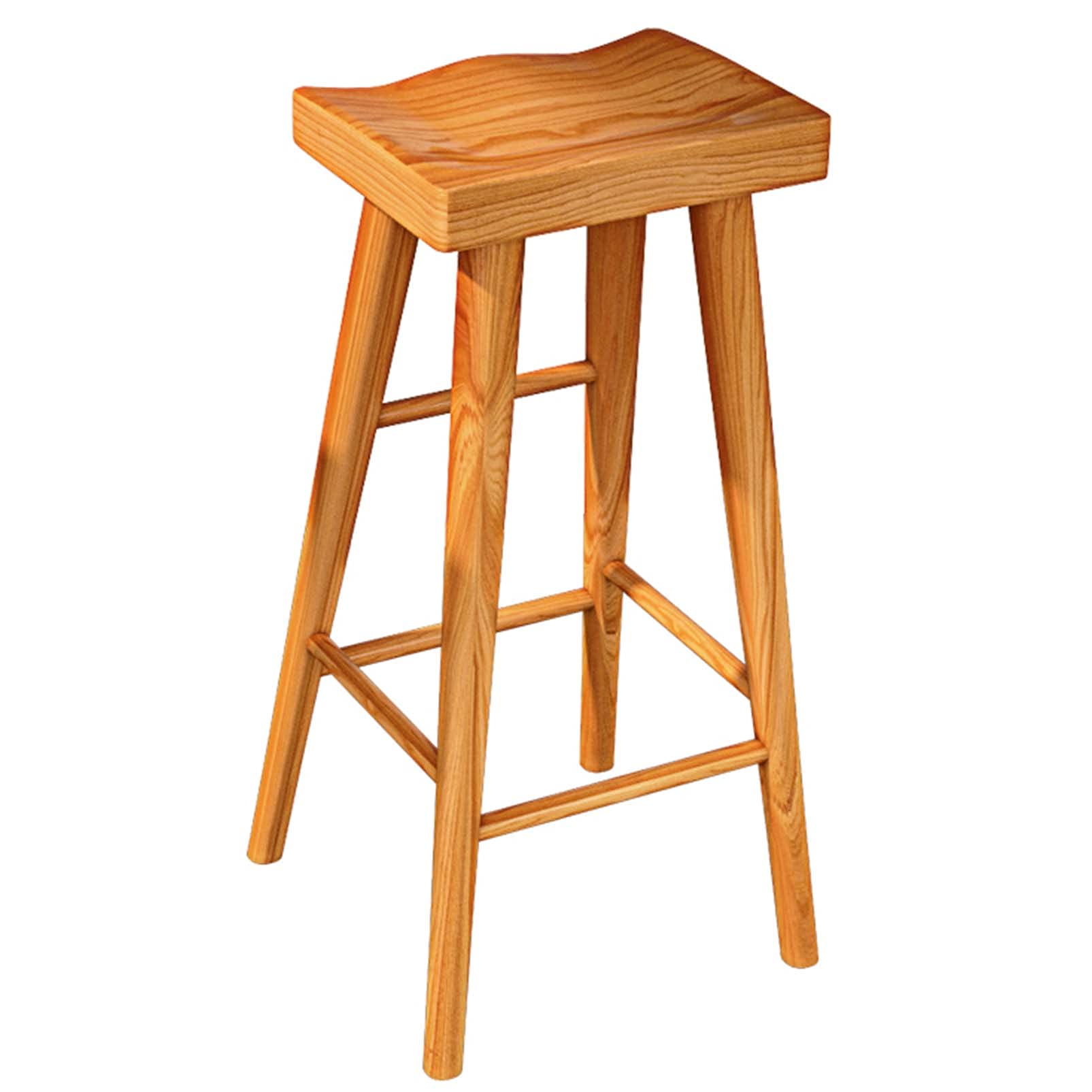 Taburete Bar De Madera Natural Zebra Antishock