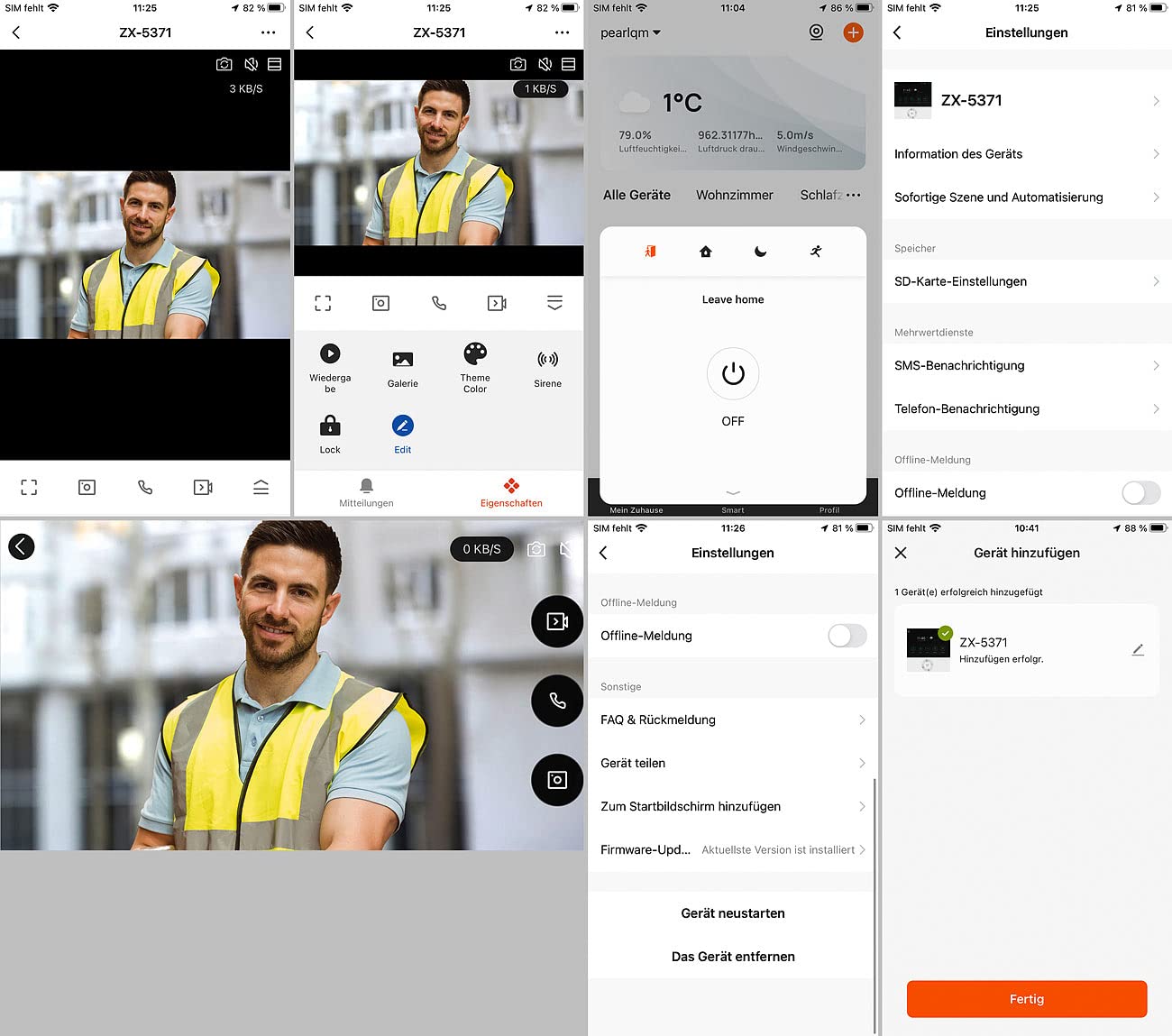 Somikon Videoklingel: Full-HD-Video-Türsprechanlage mit 17,8-cm-Touchscreen (7"), WLAN, App (Türsprechanlage mit Kamera, Videosprechanlage, IP)