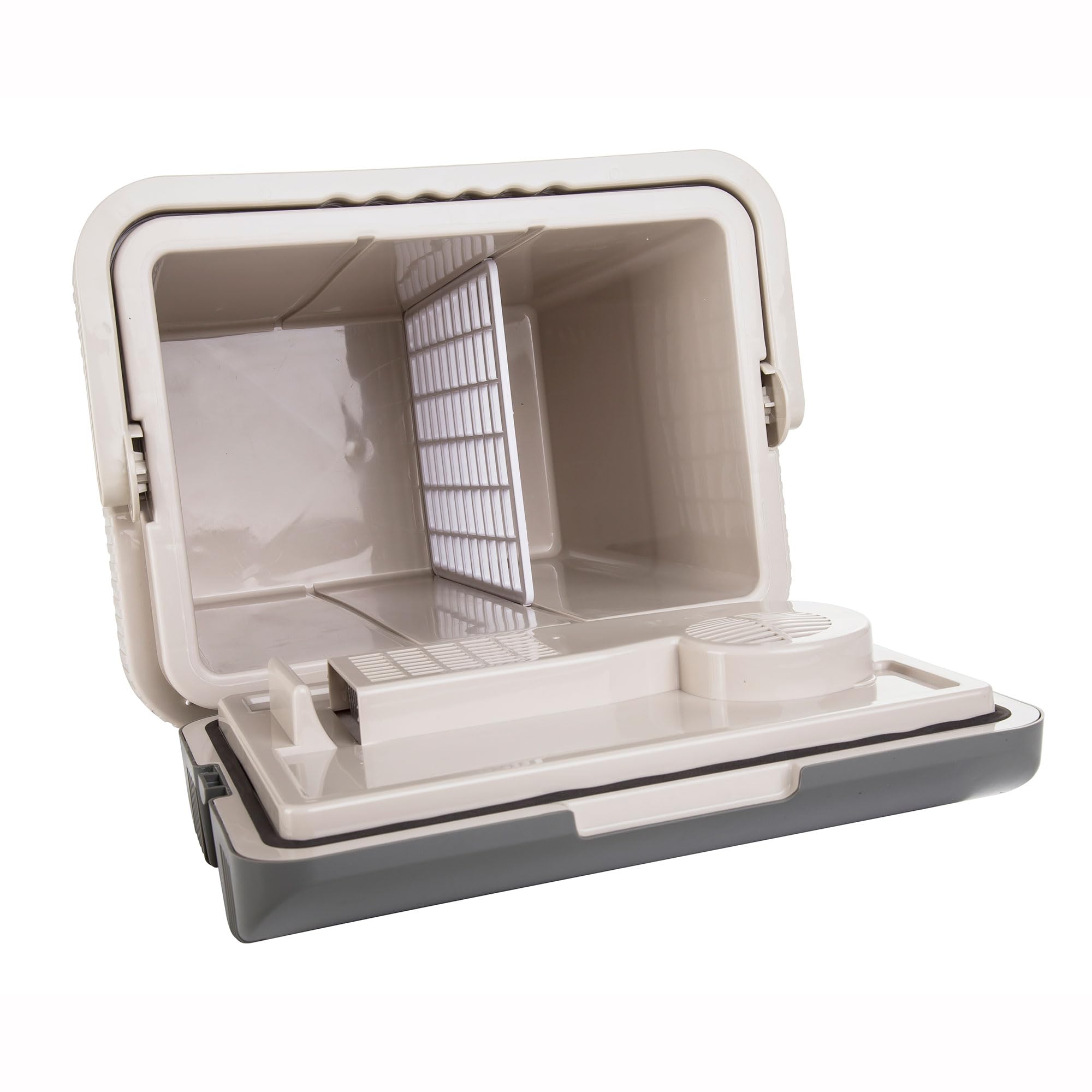 briebe Camp Nevera Portátil Eléctrica 21 litros, Coche, Camping, Viaje, 12V / 220V, Refrigera, Mantiene el Calor, Bajo Consumo, Gris, CF1151