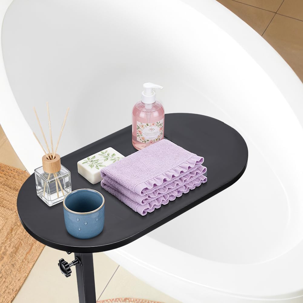 2 Sets Bamboo Bathtub Tray Table, Freestanding Bathtub Tray Bath Table Tray Tub Shelf for Luxury Spa and House Warming New Home