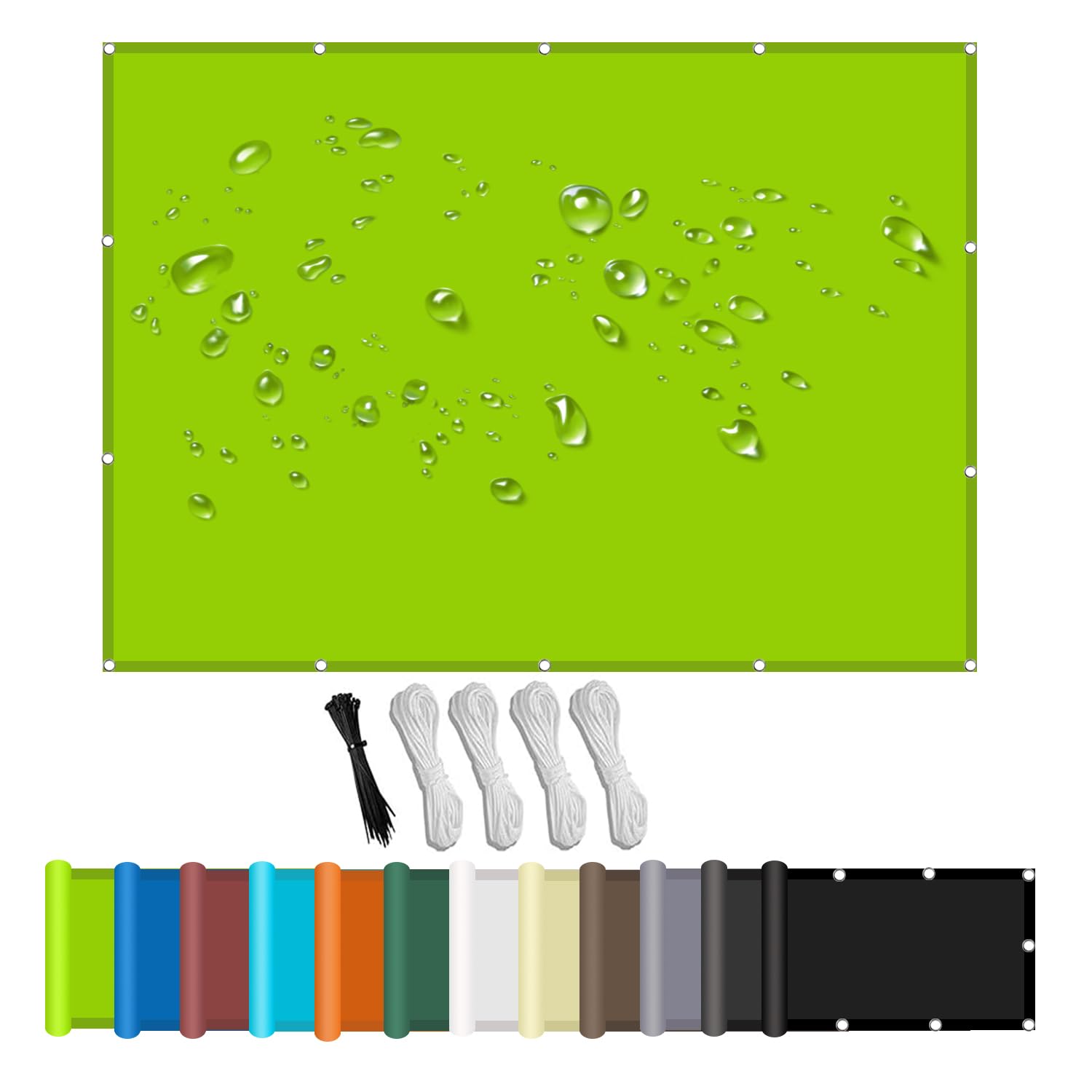Toldo Lateral, Mallas De Sombreo, ProteccióN Rayos UV 95%, para Exterior JardíN Terrazas.Verde 5.5x10m