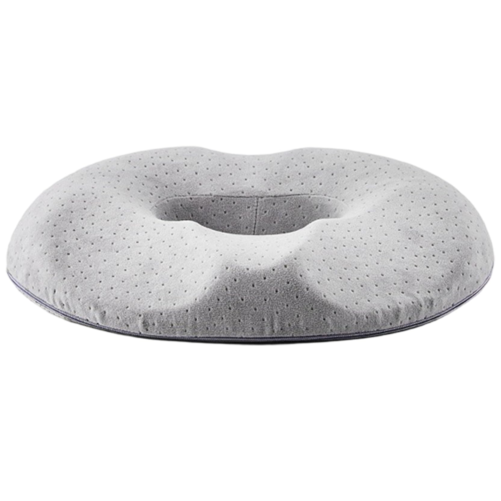 Cuscino a ciambella per emorroidi, cuscini per emorroidi a rimbalzo lento in memory foam per seduta antiscivolo e ispessito con foro di scarico della pressione e design inclinato Grigio