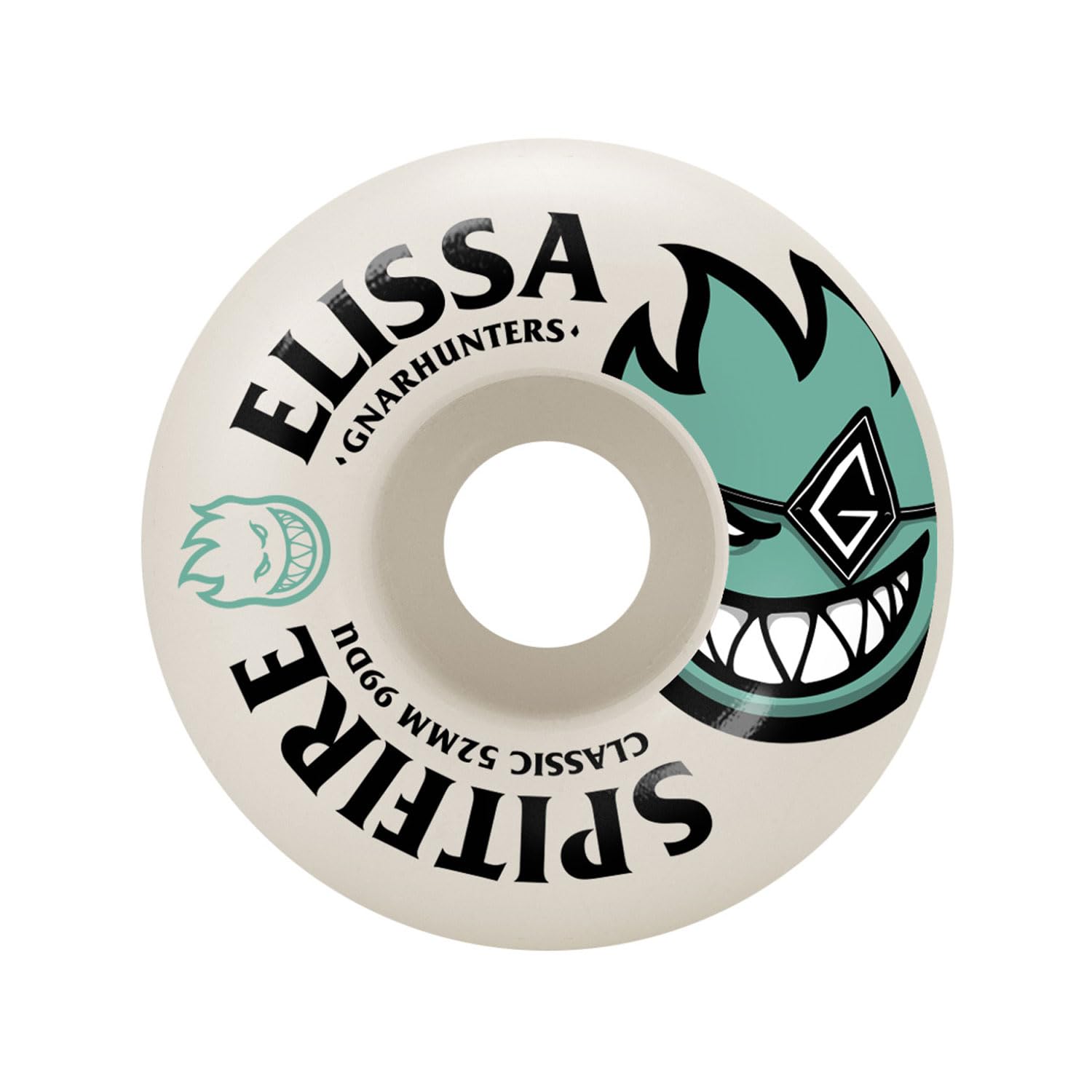 Spitfire Classic 99a Elissa Gnarhunters Roues de skateboard Blanc 52 mm
