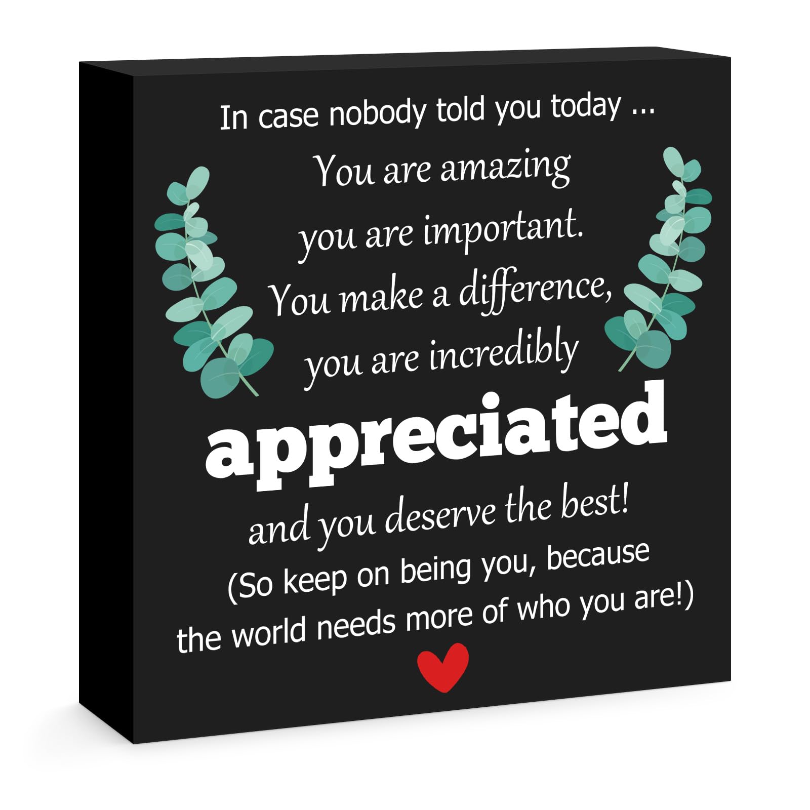 Inspirational Gift Desk Sign Decor Motivational Quote Sign Home Office Desk Table Shelf Decor Thank You Gifts for Women Men Friends Appreciation Gifts for Coworker Encouragement Gift