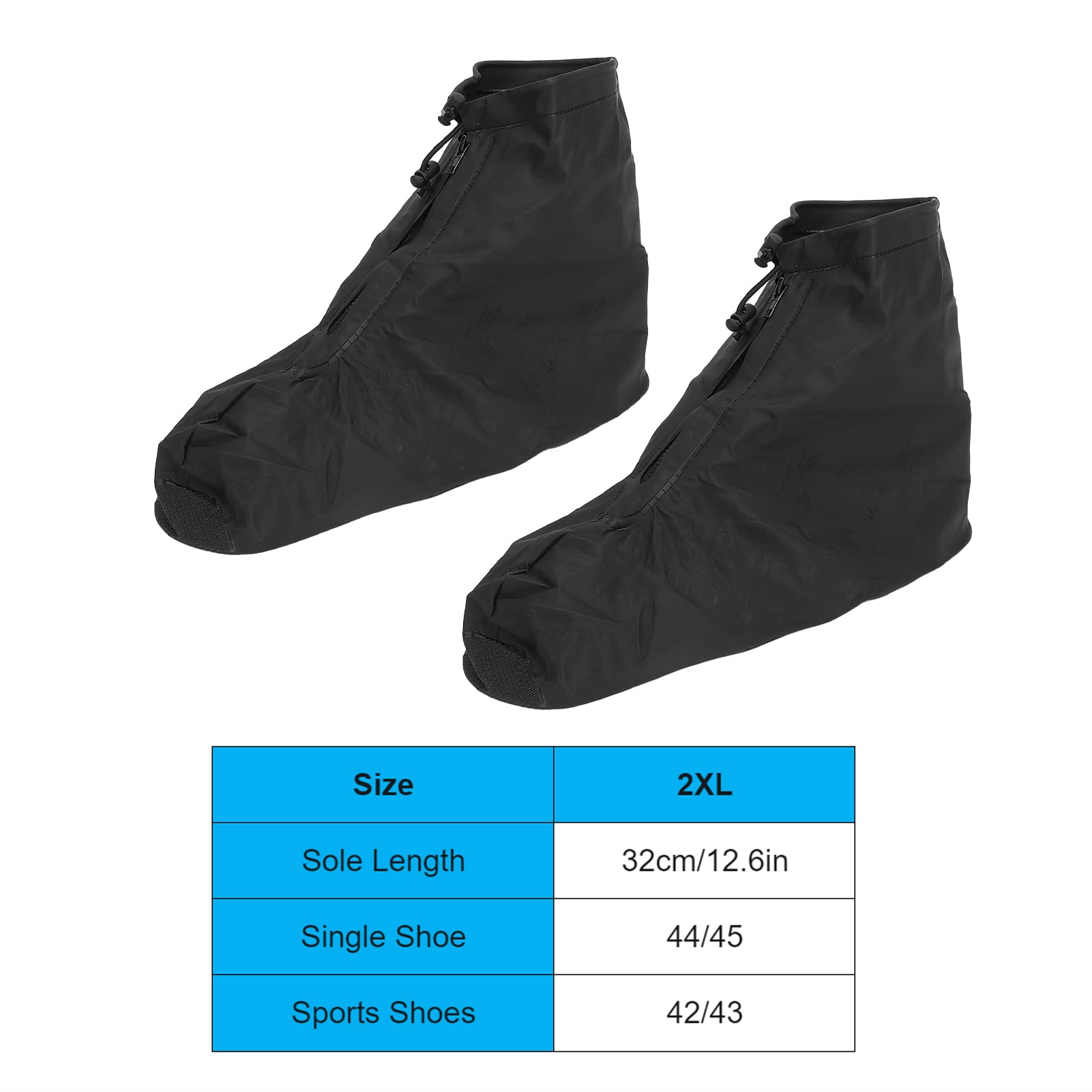 Rain Shoe Covers, Cycling Shoe Covers Shoe Covers Wear Rain Proof for People Outdoor Travel Camping Skiing Climbing (2XL)