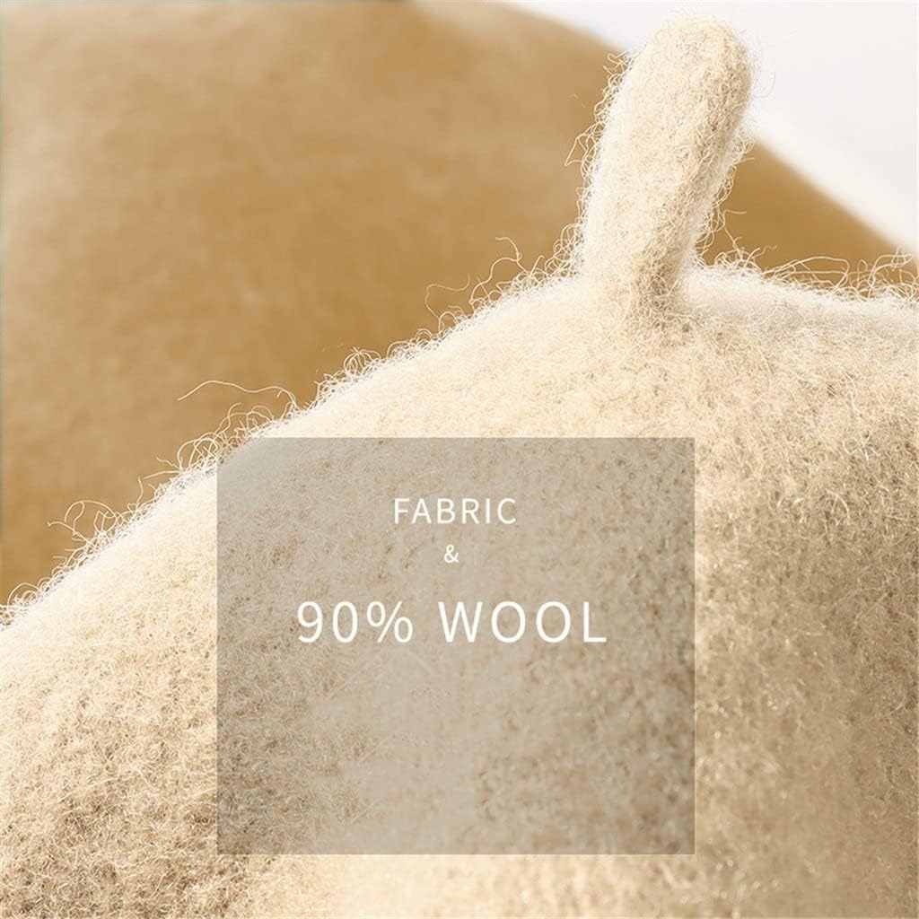 Wool Beret Women's Autumn and Winter Woolen Knitted Hat Solid Color Big Bow Children