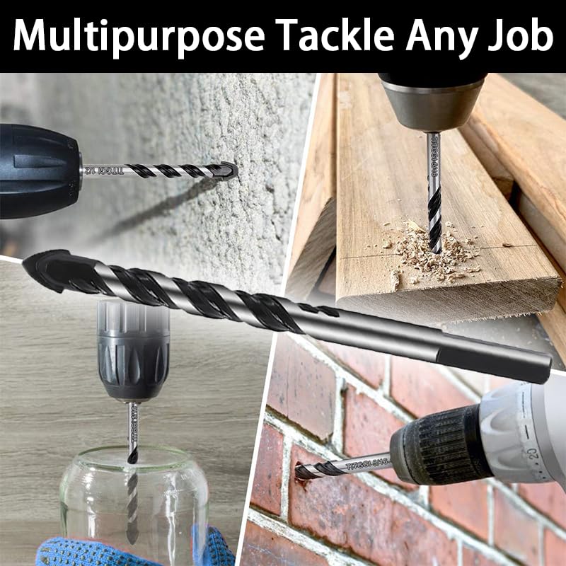 7PCS Carbide Drill Bits for Wood, Metal, and Plastic, Durable and Heat-Resistant, Ideal for DIY and Professional Use