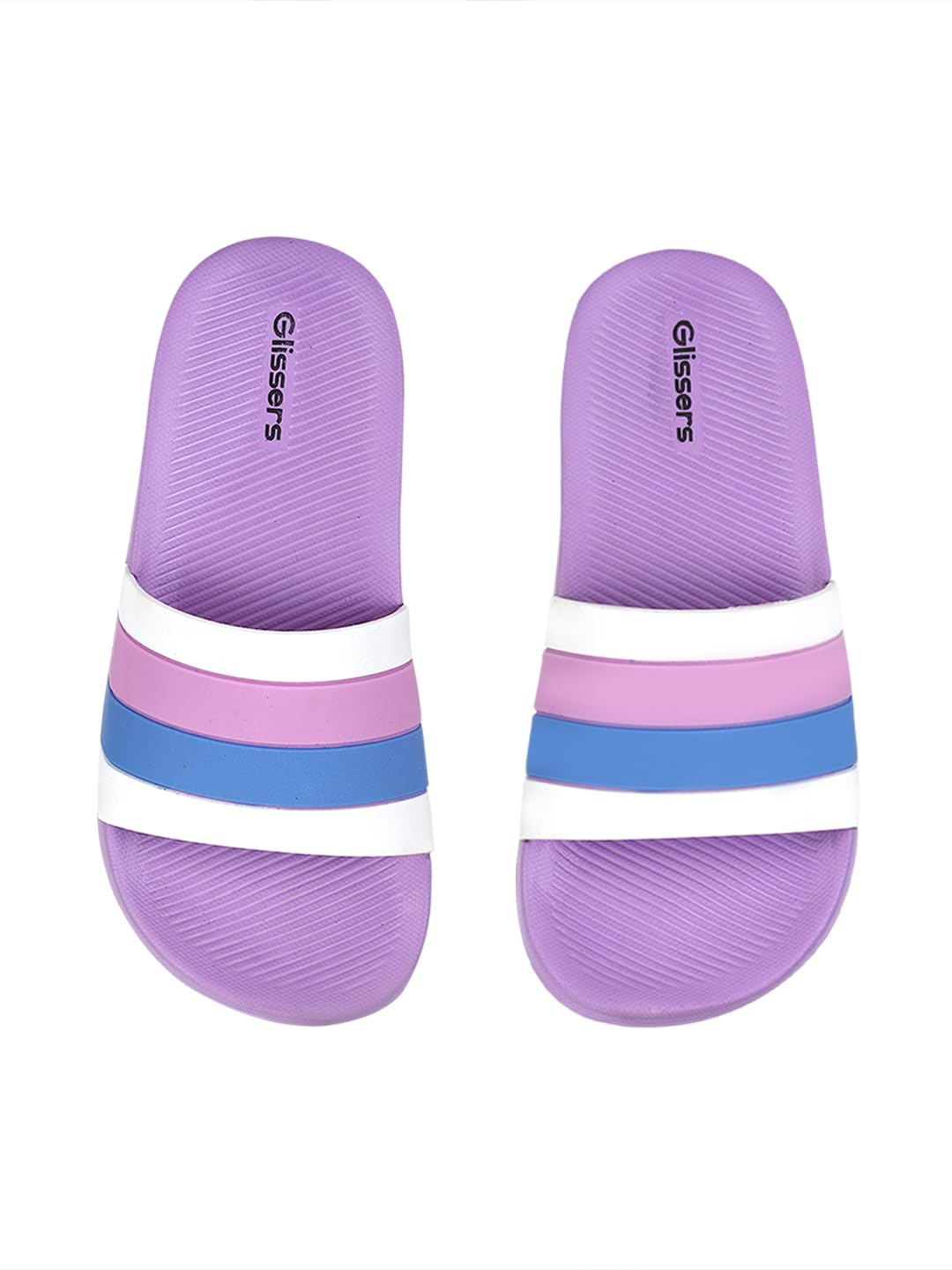GLISSERS Purple Stripes Printed Open-Toe Comfortable Kids Flip-Flops Slippers Stylish Slides and Soft Chappals for Boys and Girls Footwear (B0DCFLM1TS) Amazon Price History, Amazon Price Tracker