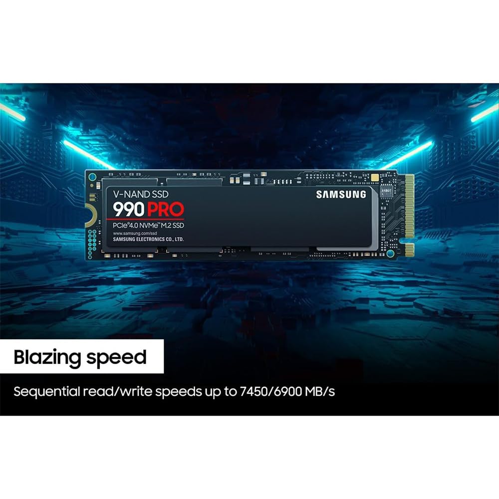 Amazon | Samsung MZ-V9P4T0B/AM 990 PRO PCIe 4.0 NVMe M.2 SSD 4TB