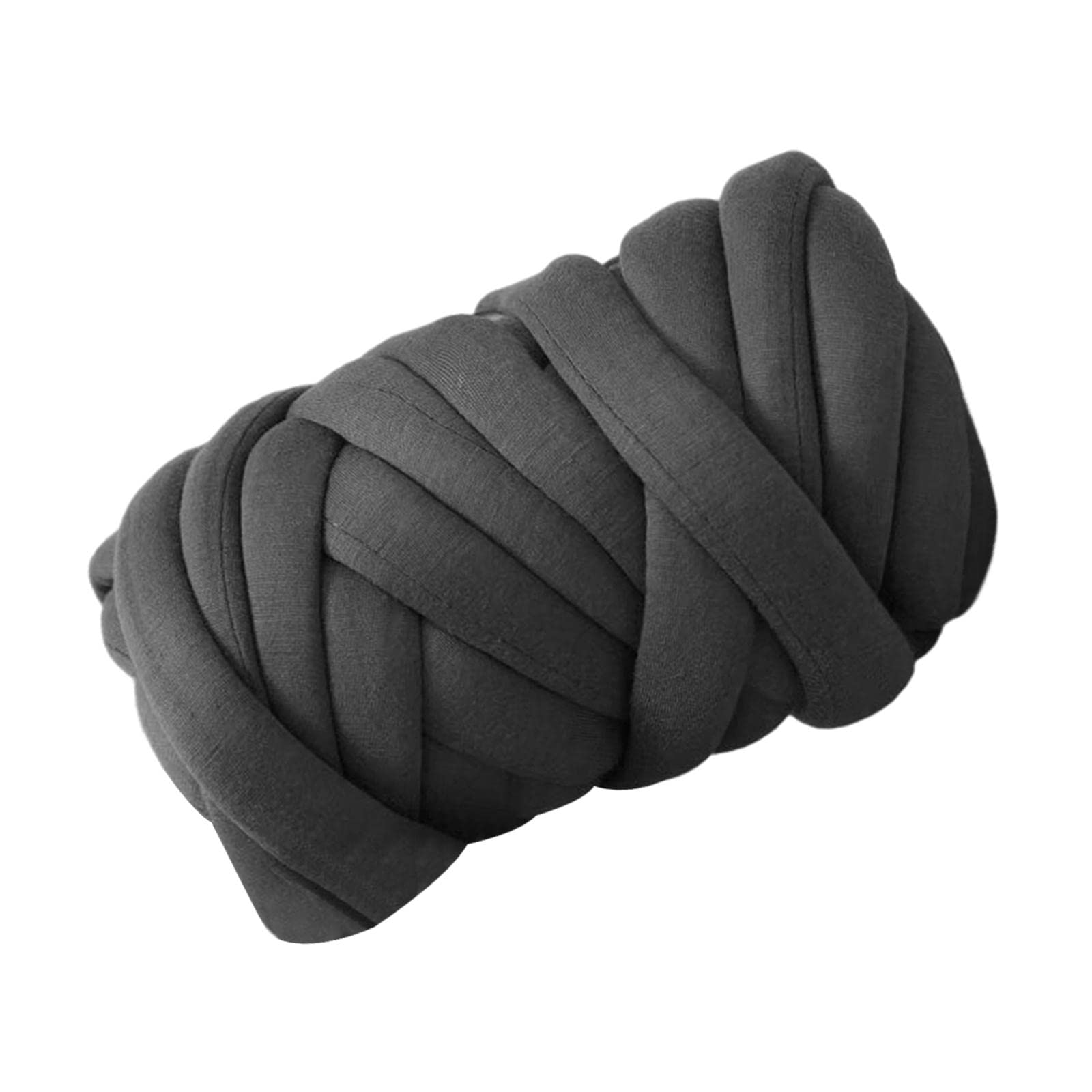 supermiękka gruba przędza, Gruba włóczka bawełniano-poliestrowa do robienia na drutach i szydełkowania, wielokolorowa(Deep Grey)
