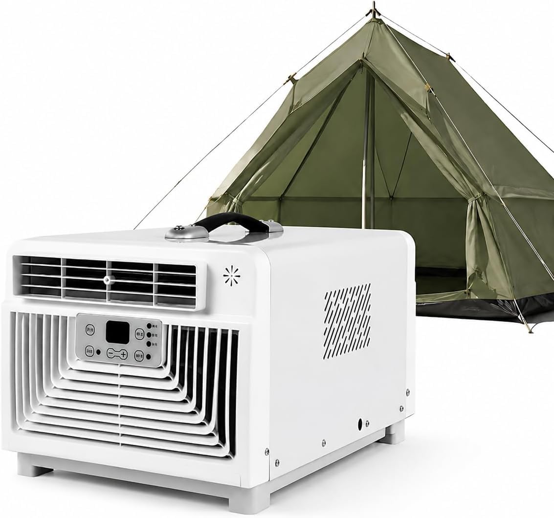 Aire acondicionado de 3400 BTU mini portátil de 300W de baja potencia y silencioso 4 en 1