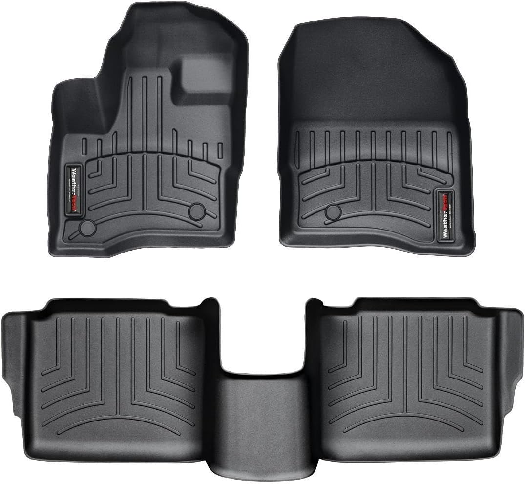 WeatherTech Custom Fit FloorLiner Floor Mats for Ford Taurus (443021-442702) - 1st & 2nd Row, Black