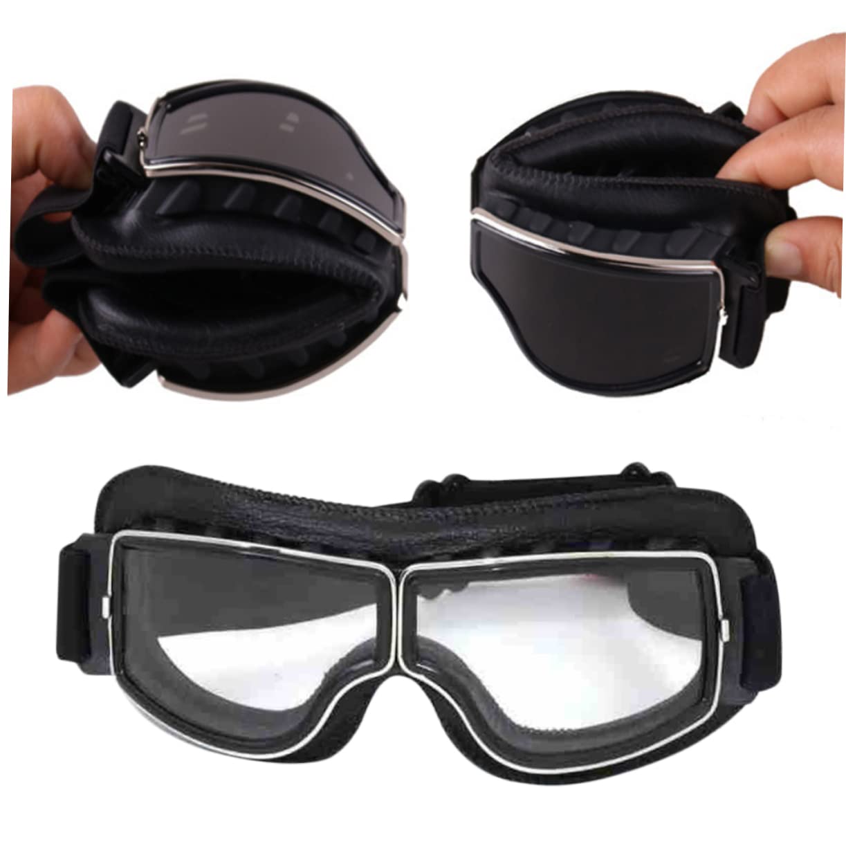 YARNOW 3 Pièces Saleté Pour La Protection Sécurité Casque De Vélo Ski Lunettes De Plein Air Clair Lunettes D'hiver Casques Snowboard Des Lunettes De Protection Bicyclette