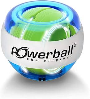 Powerball Lightning Blue, gyroskopischer Handtrainer mit blauem Lichteffekt, transparent-blau, das Original von Kernpower