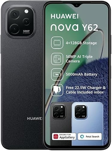 Huawei Nova Y62 4GB 128GB Dual Sim Smartphone Midnight Black
