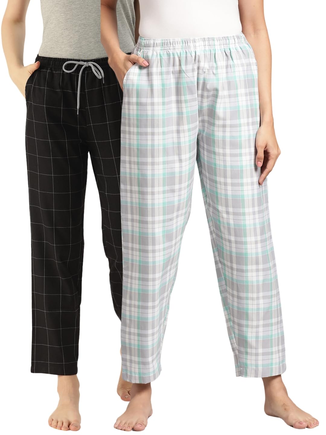 kryptic Women Pack of 2 Pure Cotton Printed Relaxed fit Lounge pant-picture-34