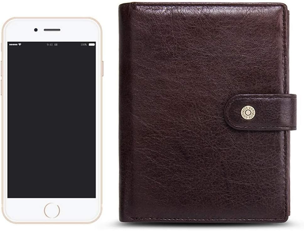 Genuine Leather Wallet Unisex Expandable Accordion Multi-Card Capacity (Coffee)3