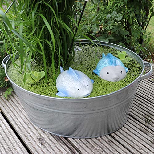 Storm's Gartenzaubereien Zinkwanne oval - groß - wasserdicht oval 40 Liter mit stabilen Griffen zum Bepflanzen und als Miniteich – Bild 5